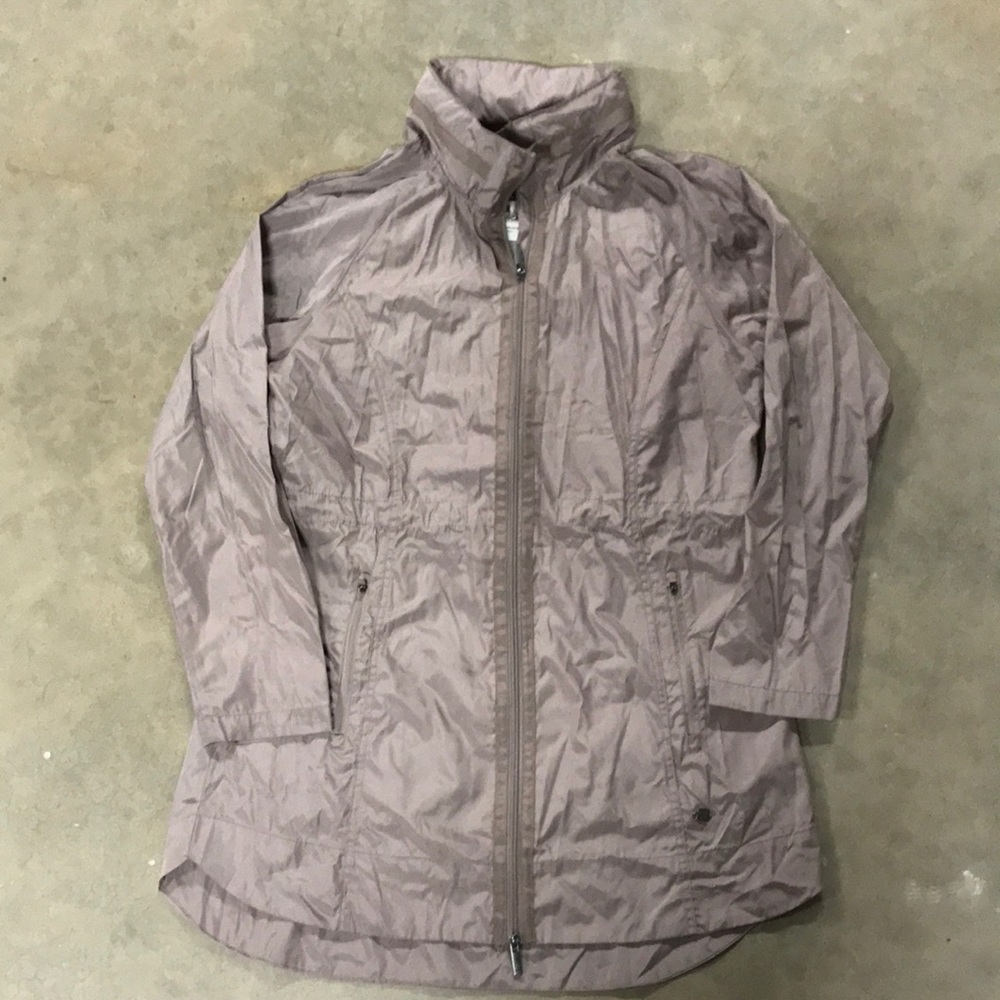 Spring or Fall Jacket (with built in hoody) by Kyodan, size L, color purple grey